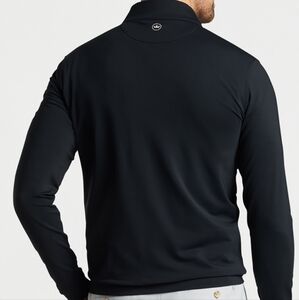 🎁 Peter Millar Perth Performance 1/4 Zip XXL 2XL ME0EK40 Black Long Sleeve New
